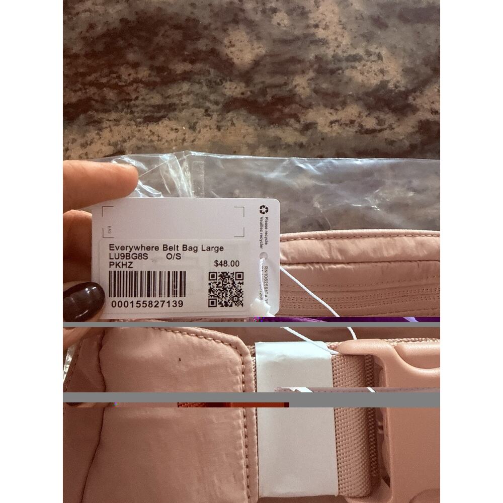 NWT $48 Lululemon Unisex Everywhere Belt Bag Large 1L Light Pink CUTE - Picture 4 of 8